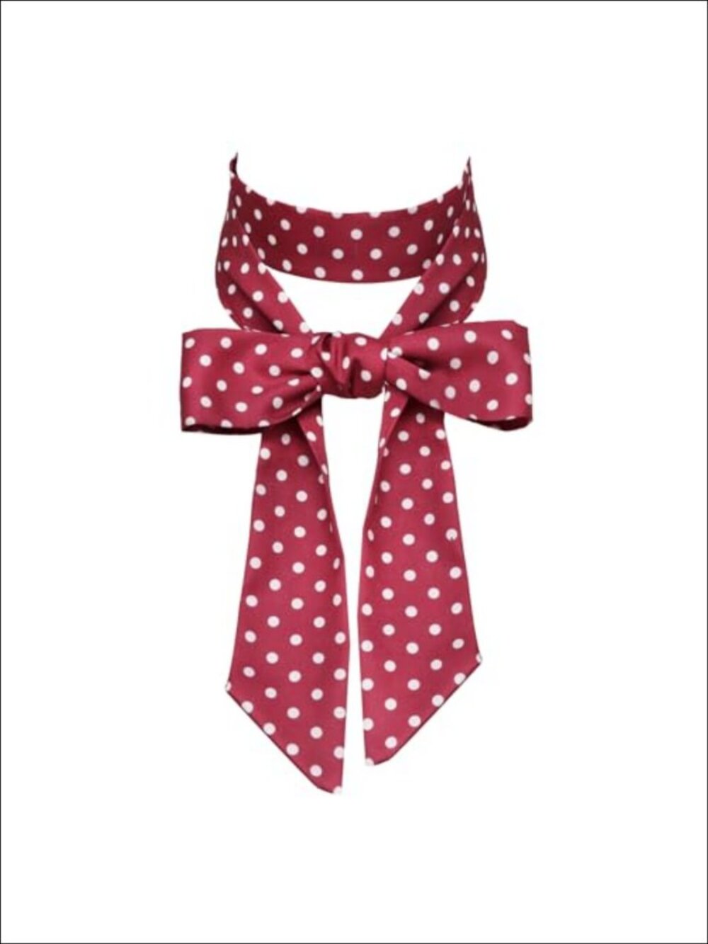Skinny Satin Polka Dot Scarf Neck Tie 55x2 Lightweight